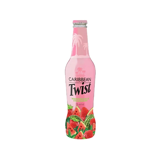 Caribbean Twist Watermelon & Strawberry - Glass Bottle 6 Pack